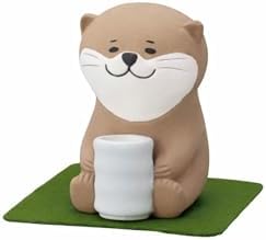 Passive Stone Diffuser, Cute Animal Series Aromatherapy Oil Diffuser for Tabletop Decor (1, Leisurely Otter)