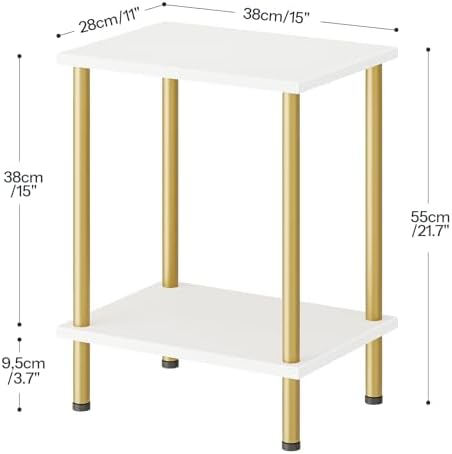 HOOBRO End Tables Set of 2, Small Side Tables, Nightstands for Small Spaces