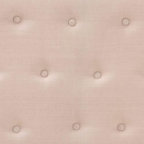 Baxton Studio Lourdes Upholstered Headboard with Solid Wood Frame - Tufted Backrest Panel with Curved Top, Elegant Bedroom Décor, Queen Size