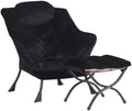 LITA Lazy Chair with Ottoman, Comfy Accent Reading Chair