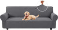 XINEAGE Stretch 4 Seater Slipcover, Non-Slip Pet Couch Cover,Light Gray
