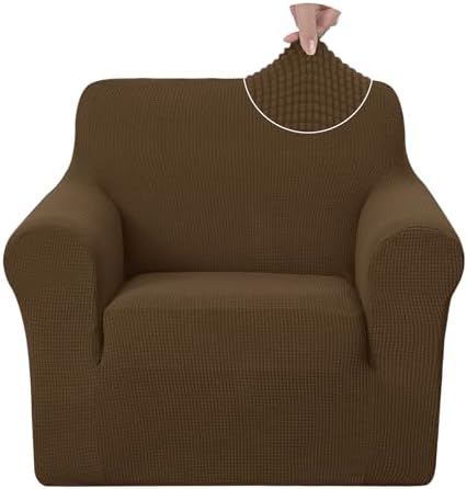 U-NICE HOME Stretch Recliner Chair Cover Armchair Slipcover, Brown
