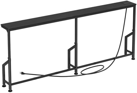 Kitstorack 76.9" Narrow Console Table with Power Outlet for Living Room