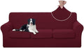 U-NICE HOME 4 Pieces Stretch Couch Cover Sofa Slipcover, Burgundy