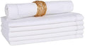 Lightnpro White Hemstitched Cotton Napkins, 18x18 Inch, Set of 6