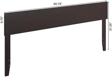 AFI, Orlando King Adjustable Modern Solid Wood Panel Headboard, Espresso