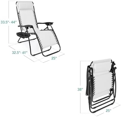 Best Choice Products Zero Gravity Chair Recliner, White