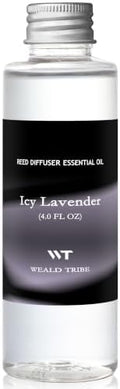 WEALD TRIBE ICY Lavender Scent Reed Diffuser Oil Refill with 6 Sticks