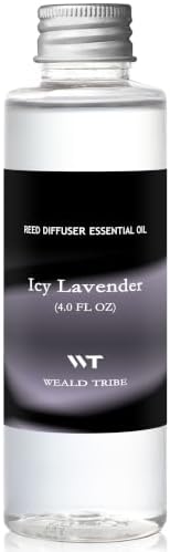 WEALD TRIBE ICY Lavender Scent Reed Diffuser Oil Refill with 6 Sticks