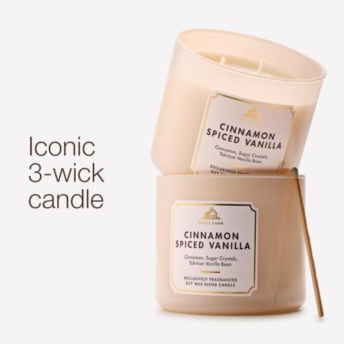 Bath & Body Works 3-Wick Candle, Cinnamon Spiced Vanilla Scent