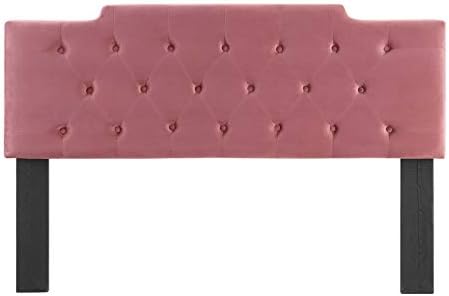 Modway MOD-6186-DUS Juliet Tufted King/California King Performance Velvet Headboard, Dusty Rose
