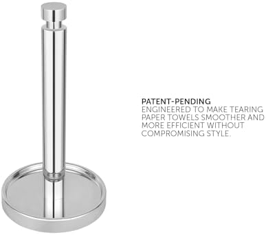 Ivilon Countertop Paper Towel Holder - Steady and Easy Tear - Fits All Paper Towel Rolls - Chrome