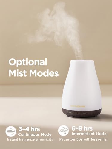 InnoGear Essential Oil Diffuser Ultrasonic Diffusers for Home, Brown Base