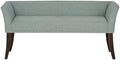 Madison Park Accent Bench for Living Room, Upholstered with Nailhead Trim, & Padded Seat Entryway Bench Small, End of Bed Bench with Back, 49.5" W x 19.25" D x 23" H, Light Blue