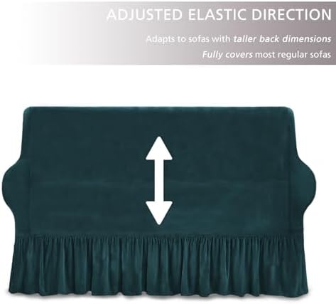 Dark Teal Couch Covers for Sofa Cover Universal Slipcovers with Skirt