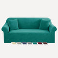 YEMYHOM Couch Cover Latest Jacquard Design High Stretch Sofa Covers for 3 Cushion Couch, Pet Dog Cat Proof Slipcover Non Slip Magic Elastic Furniture Protector (Large, Begonia Leaf Blackish Green)