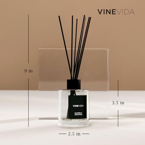 VINEVIDA Prime Reed Diffuser for Home & Bathroom | Long-Lasting Scent Sticks Set | Oil Stick Diffuser | Bathroom Scent - Room Fragrance No. 1000 - Inspired by: My Way & The One Hotel