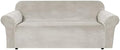 H.VERSAILTEX 1 Peice Stretch Velvet Sofa Covers for 3 Cushion Couch Covers Sofa Slipcovers Furniture Protector Soft, Crafted from Thick Comfy Rich Velour (Sofa 72"-90", Oatmeal)