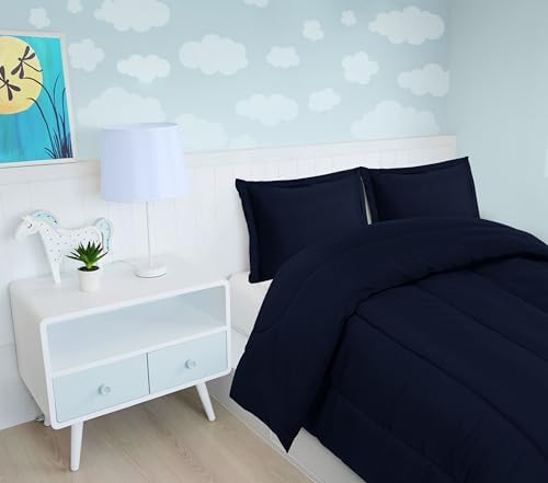 Utopia Bedding 3 Pc Kids Twin Comforter Set, Navy