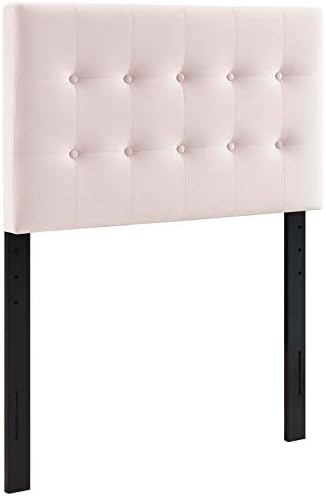 Modway Emily Twin Biscuit Tufted Performance Velvet Headboard, Pink