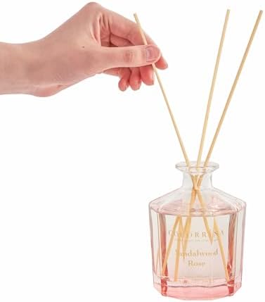 COCORRÍNA Reed Diffuser - Sandalwood Rose 8.5 Fl.oz Flower Reed Diffuser Set with 8 Sticks, Home Fragrance Reed Diffuser for Home Bedroom Office Bathroom Shelf Decor (Master Collection)