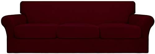 Easy-Going 4 Pieces Oversized Stretch Couch Cover for Dogs Washable