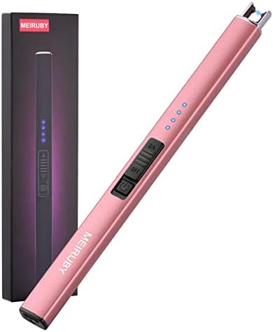 MEIRUBY Electric Candle Lighter, Valentine's Day Gifts for Women Mom Men Wife, USB Arc Rechargeable Windproof Long Lighter for Candle BBQ Housewarming Birthday Gifts Idals