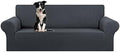 KEKUOU Stretch Oversized Couch Covers for Sofa Slipcover,Charcoal