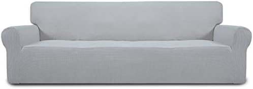 Easy-Going Stretch 4 Seater Oversized Sofa Couch Cover Silver Gray