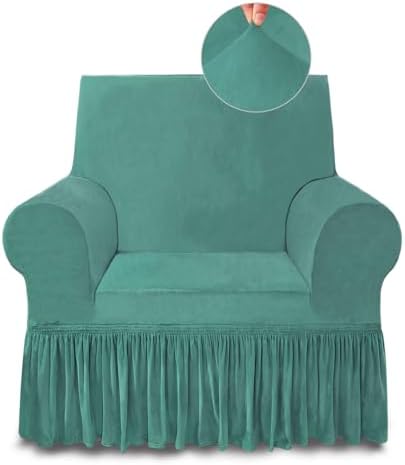 NICEEC Cyan Armchair Covers Arm Chair Cover Armchair Slipcovers with Skirt
