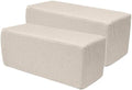 2 Pack Couch Arm Rest Pillow, 8''x8''x20'' Linen Cover, High Density Foam Armrest Cushion, Removable & Washable Elbow Support for Sofa, Bed, and Armchair (Beige)