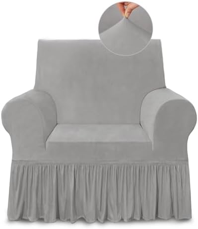 Light Grey Armchair Covers Arm Chair Cover Armchair Slipcovers with Skirt