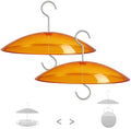 8" Mini Plastic Rain Cover for Bird Feeder, 2-Pack Yellow Weather Guard