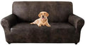 ANARACHON 1-Piece Leather-Look Loveseat Cover, Stretch Loveseat Slipcover