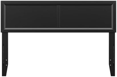 AFI, Sophia Adjustable Modern Full Wood Headboard, Black