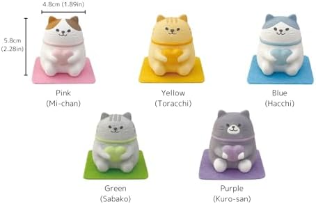 Stone Diffuser Cute Lucky Cat Passive Diffuser for Essential Oil, Non-Electric (Pink)