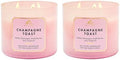 Bath & Body Works 3-Wick Candle, Champagne Toast, Soy Wax Blend, 2 Pack