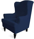 Easy-Going Stretch Wingback Chair Sofa Slipcover Navy