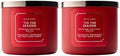 Bath & Body Works 3-Wick Candle, Tis the Season Scent, 2 Pack