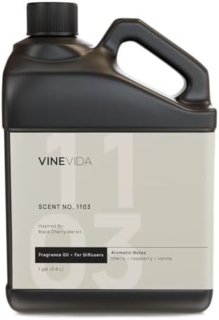 VINEVIDA [128 Fl Oz] Scent NO. 1103 Fragrance Oil for Cold Air Diffusers, Aromatic Notes of Cherry Raspberry Vanila, Essential Oils for Diffuser Oil Refill & Air Freshener Room Spray