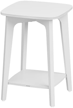 VASAGLE Side Table, 2-Tier Small Square End Table, Nightstand