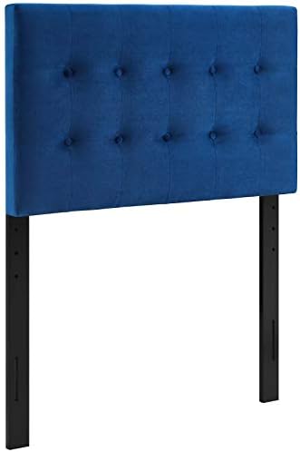 Modway Emily Twin Biscuit Tufted Performance Velvet Headboard, Navy