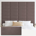 IFNOW Wall Mounted Headboard, Peel and Stick Panels, Dark Skin, Queen
