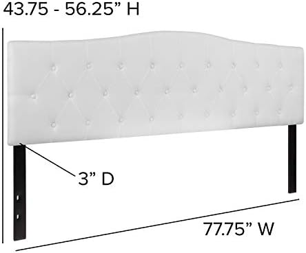 EMMA + OLIVER White King Tufted Headboard