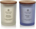 Chesapeake Bay Medium Jar Candles Duo - Peace + Tranquility (Cashmere Jasmine) and Serenity + Calm (Lavender Thyme) Home Decor