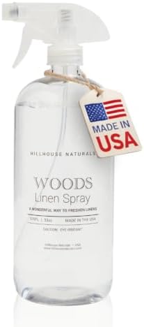 Hillhouse Naturals - Linen Spray - Made in the USA - Woods Scent - 1 L