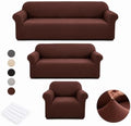 3Pcs Sofa Cover Stretch Soft with Non-Slip Foam and Elastic Bottom