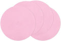 SHACOS Pink 15 inch Round Braided Placemats Set of 4 Washable Non Slip