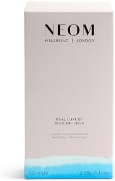 NEOM Real Luxury Reed Diffuser, Lavender, Jasmine & Sandalwood, 100ml