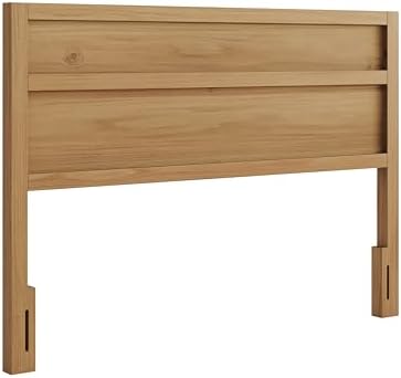 ComfIQ Serene Wood Panel Headboard with Clean-Line Design, Queen, Pine